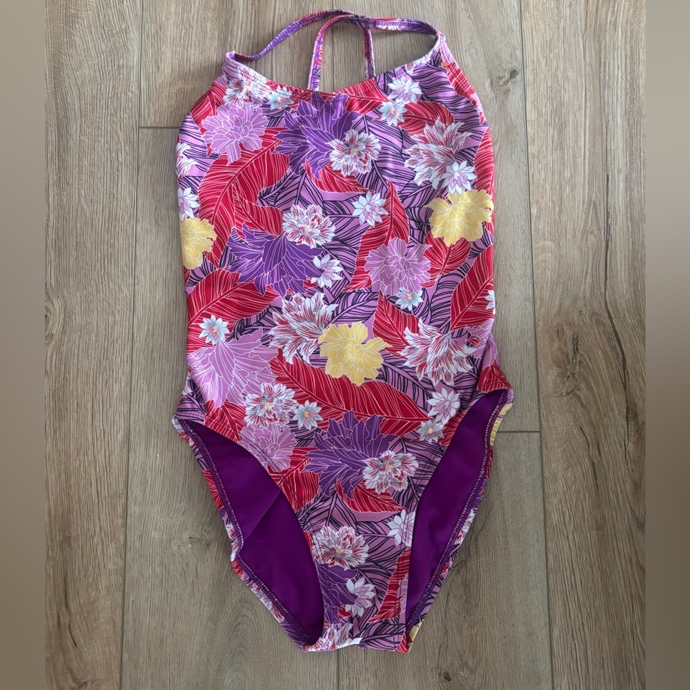 Dolfin Uglies Revibe Women's Nostalgia Low X-Back Swimsuit Floral Size 32 - Picture 2 of 6